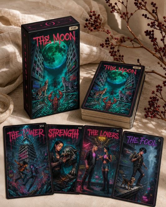 Cyberpunk Tarot Deck – 78-Card Digital Tarot Deck