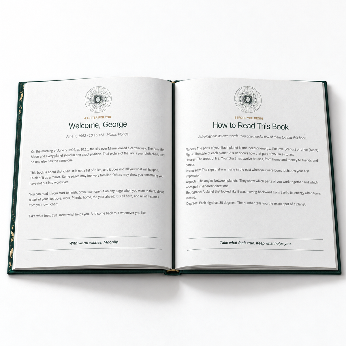 Personalized Birth Chart Book